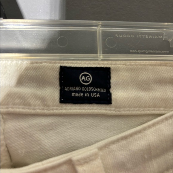 Ag Adriano Goldschmied The Stevie Slim Straight White Jeans Size 28 - Picture 4 of 6